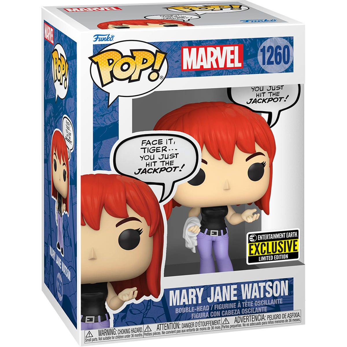 Spider-Man Mary Jane Watson Funko Pop! Vinyl Figure #1260 – Entertainment Earth Exclusive